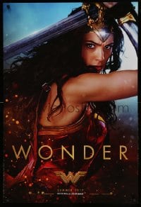 8r982 WONDER WOMAN teaser DS 1sh 2017 sexiest Gal Gadot in title role/Diana Prince, Wonder!