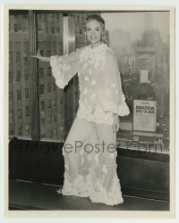 8s109 BARBARA WERLE 8x10 still 1968 in sexy sheer outfit by window overlooking theater!