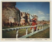 8s024 KNIGHTS OF THE ROUND TABLE color 8x10 still #10 1954 Robert Taylor on horse, joust tournament!