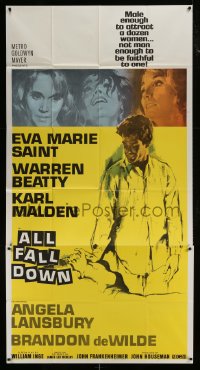 8t317 ALL FALL DOWN 3sh 1962 Warren Beatty, Eva Marie Saint, Karl Malden, John Frankenheimer