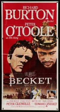 8t326 BECKET 3sh 1964 Richard Burton in the title role, Peter O'Toole as his king!