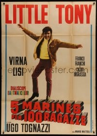 8t654 5 MARINES PER 100 RAGAZZE Italian 1p R1962 full-length image of pop singer Little Tony!