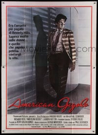 8t133 AMERICAN GIGOLO Italian 2p 1980 male prostitute Richard Gere is being framed for murder!