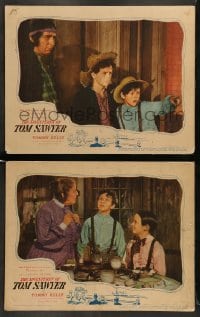 8w928 ADVENTURES OF TOM SAWYER 2 LCs 1938 Tommy Kelly as Mark Twain's classic character w/Jackie Moran