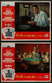 8w044 5 CARD STUD 8 LCs 1968 cowboys Dean Martin & Robert Mitchum, includes cool poker scene!