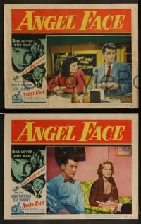 8w058 ANGEL FACE 8 LCs 1953 Robert Mitchum, Jean Simmons, Freeman, Otto Preminger, Howard Hughes!