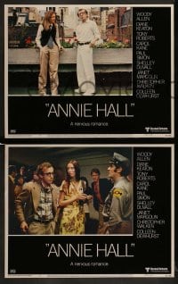 8w064 ANNIE HALL 8 LCs 1977 wacky images of star/director Woody Allen in a nervous romance!
