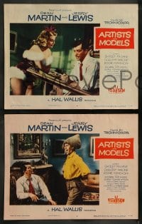 8w068 ARTISTS & MODELS 8 LCs 1955 Dean Martin & Jerry Lewis, sexy Shirley MacLaine!