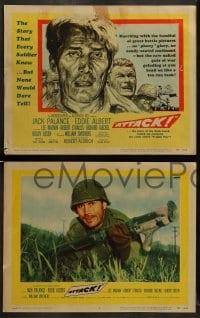 8w073 ATTACK 8 LCs 1956 WWII soldiers Lee Marvin, Jack Palance & Richard Jaeckel!