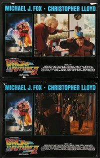 8w732 BACK TO THE FUTURE II 6 LCs 1989 Michael J. Fox & Christopher Lloyd, Struzan border art!