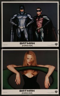 8w078 BATMAN FOREVER 8 LCs 1995 Kilmer, Kidman, O'Donnell, Tommy Lee Jones, Carrey, top cast