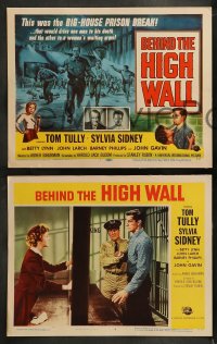 8w085 BEHIND THE HIGH WALL 8 LCs 1956 Tom Tully, Sylvia Sidney, big house prison break!