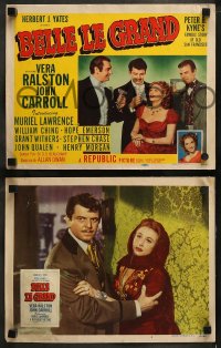 8w086 BELLE LE GRAND 8 LCs 1951 Carroll, sexiest Vera Ralston is a lady gambler by choice!