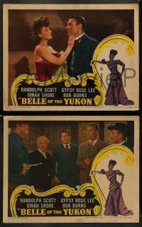 8w782 BELLE OF THE YUKON 5 LCs 1944 great images of Randolph Scott & sexy Gypsy Rose Lee!
