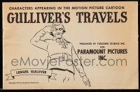 8x048 GULLIVER'S TRAVELS 6x9 promo booklet 1939 characters appearing in the Dave Fleischer cartoon!