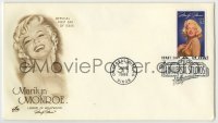 8x066 MARILYN MONROE 4x7 first day cover 1995 printed envelope & stamp from first day of issue!