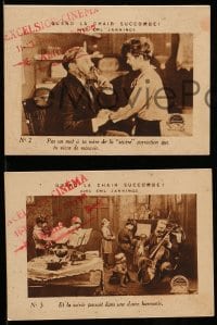 8x078 WAY OF ALL FLESH set of 8 French 3x4 promo cards 1927 Best Actor Emil Jannings, Belle Bennett!