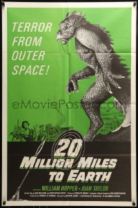 8y010 20 MILLION MILES TO EARTH 1sh R1971 great image of the monster not on original posters!