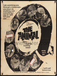 8y046 ANIMAL 1sh 1968 John Alderman made her an animal, now all he needs is a leash!