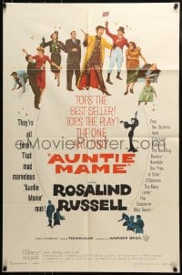 8y060 AUNTIE MAME 1sh 1958 classic Rosalind Russell family comedy from play & novel!