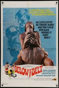 8y079 BELOW THE BELT 1sh 1971 a penetrating look into the sordid world of bruises and broads!