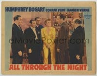 8z073 ALL THROUGH THE NIGHT LC 1942 Humphrey Bogart, Peter Lorre & Kaaren Verne standing at bar!