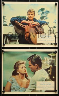 9a080 SUSAN SLADE 8 color English FOH LCs 1961 Troy Donahue, Connie Stevens, McGuire, Delmer Daves