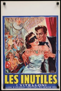 9b041 I VITELLONI Belgian 1953 Federico Fellini's The Young & The Passionate, wonderful art!