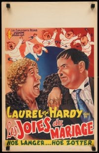 9b055 TWICE TWO Belgian R1950s wacky art of Stan Laurel & Oliver Hardy, Hal Roach