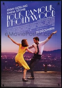 9b160 LA LA LAND advance Canadian 1sh 2016 Ryan Gosling, Emma Stone dancing, all French design!