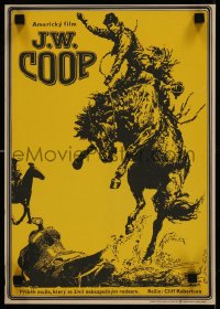 9b109 J.W. COOP Czech 11x16 1973 great Duchon art of rodeo cowboy Cliff Robertson!