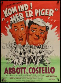 9b352 HERE COME THE CO-EDS Danish 1949 Bud Abbott & Lou Costello in a girls' school, Aage Lundvald