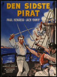 9b360 LAST OF THE BUCCANEERS Danish 1951 Paul Henreid as pirate Jean Lafitte, Oakie, K. Wenzel!