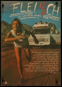 9b199 FLEISCH East German 11x16 1981 Rainer Erler, sexy woman in peril chased by ambulance!