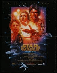 9b037 STAR WARS advance Swiss R1997 George Lucas, cool art by Drew Struzan!