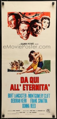9b426 FROM HERE TO ETERNITY Italian locandina R1960s Lancaster, Sinatra & Clift, different artwork!