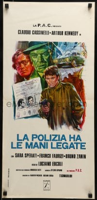 9b436 KILLER COP Italian locandina 1975 La polizia ha le mani legate, Ezio Tarantelli crime art!