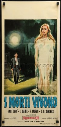 9b467 SWEET SOUND OF DEATH Italian locandina 1966 man in suit watching sexy ghost rise from grave!