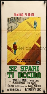 9b469 TEXAS JIM Italian locandina 1965 art of Edmund Purdom & Frank Latimore by Casaro!