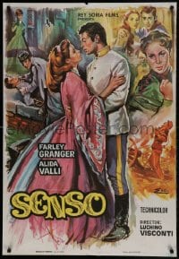 9b031 SENSO Spanish 1967 Luchino Visconti's Senso, Carlos Escobar art of Alida Valli & Farley Granger!