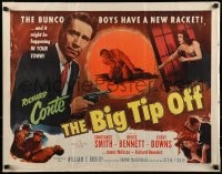 9c053 BIG TIP OFF style A 1/2sh 1955 Richard Conte knows everything the underworld does, film noir!