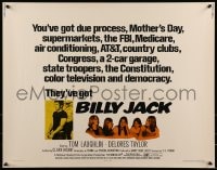 9c054 BILLY JACK 1/2sh 1971 Tom Laughlin, Delores Taylor, most unusual boxoffice success ever!