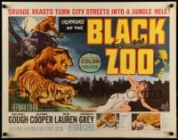 9c059 BLACK ZOO 1/2sh 1963 great Reynold Brown art of fang & claw killers stalking human prey!