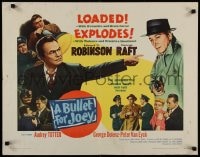 9c073 BULLET FOR JOEY 1/2sh 1955 George Raft, Edward G. Robinson, film noir!