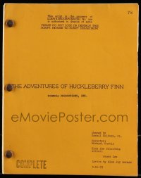 9d008 ADVENTURES OF HUCKLEBERRY FINN revised draft script September 10, 1959, screenplay by James Lee