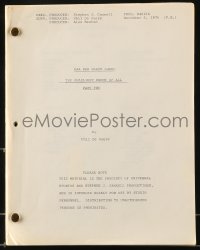 9d019 BAA BAA BLACK SHEEP TV script December 6, 1976, Part II screenplay by Phil De Guere!