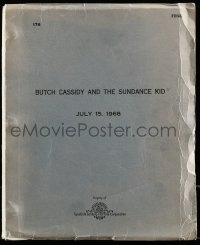 9d056 BUTCH CASSIDY & THE SUNDANCE KID final draft script Jul 15, 1968 screenplay by William Goldman
