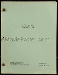 9d086 COPS TV revised draft script January 4, 1973, pilot episode screenplay by Jerry Belson!