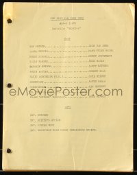 9d101 DICK VAN DYKE SHOW TV script 1965 screenplay by Bill Persky & Sam Denoff, Bupkiss!