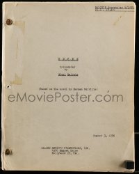 9d108 ENCHANTED ISLAND revised second draft script August 3, 1956, screenplay by Nigel Balchin!
